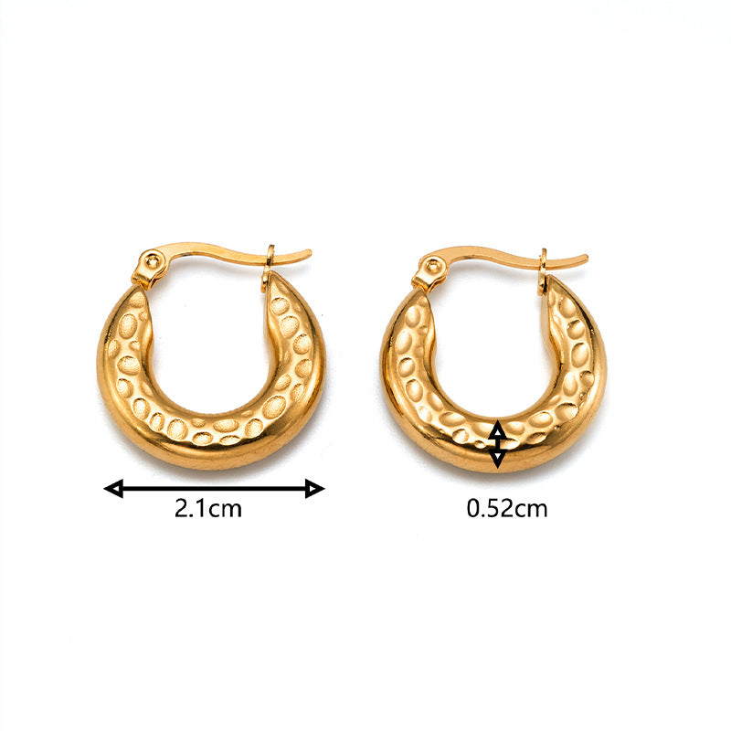 Wholesale Gold Combination Set Stainless Steel 18K Gold Plated Geometric Vintage Earrings ACC-ES-MuShan020