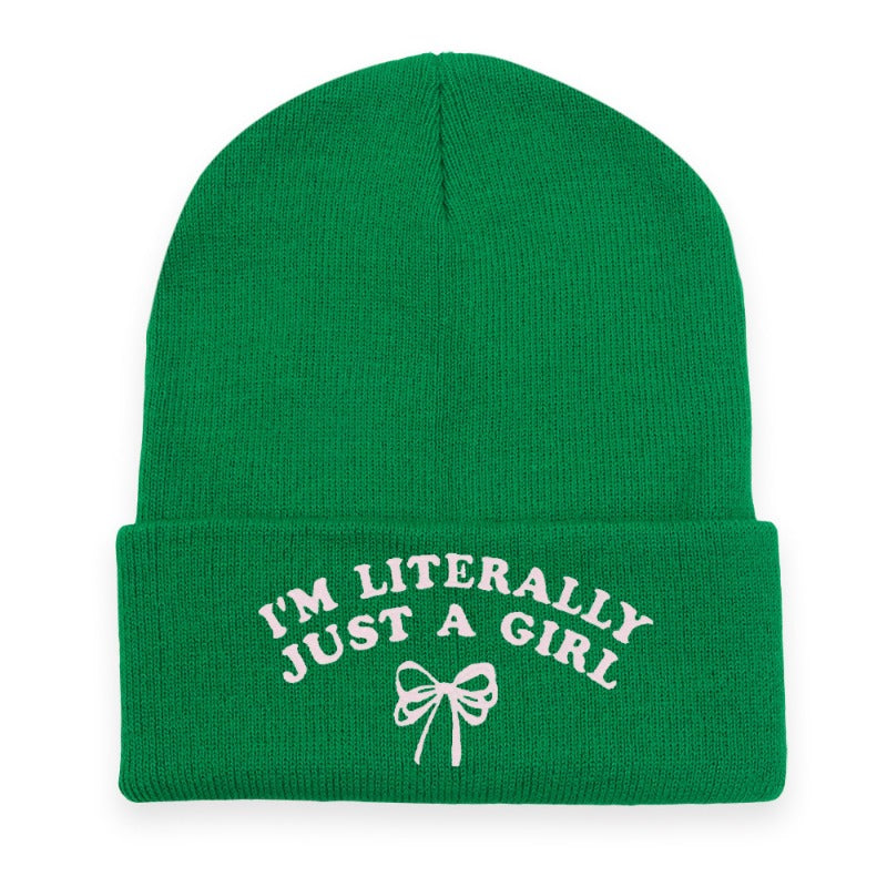 Wholesale Letter Bow Knitted Hat Warm Embroidered Wool Hat ACC-HT-HaiPu037