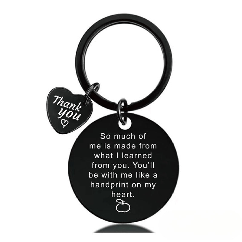 Wholesale Teacher's Day Gift Stainless Steel Engraved Keychain ACC-KC-Ganggu002