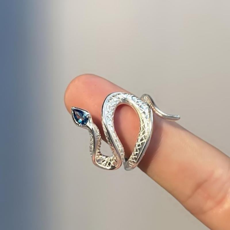 Wholesale Light Luxury Snake Open Adjustable Ring ACC-RS-YuMei004