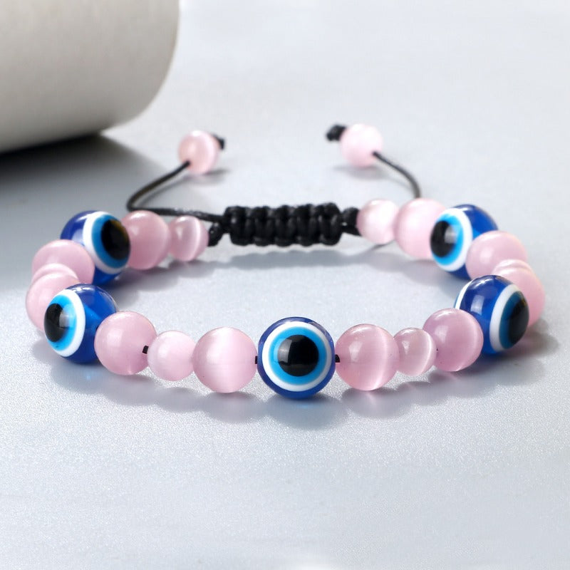 Wholesale Round Bead Devil Eye Braided Bracelet ACC-BT-Xinh004