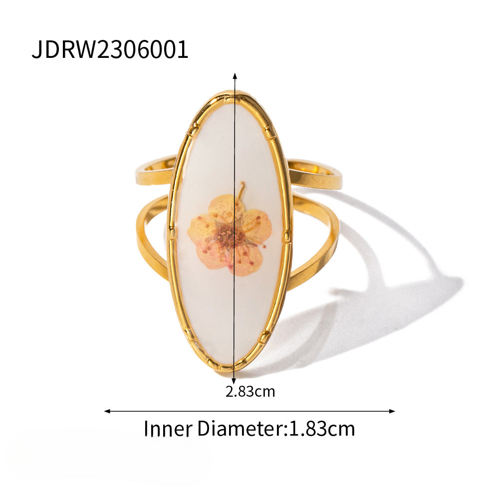 Wholesale Eternal Flower Series Stainless Steel Ring ACC-RS-Wanx001
