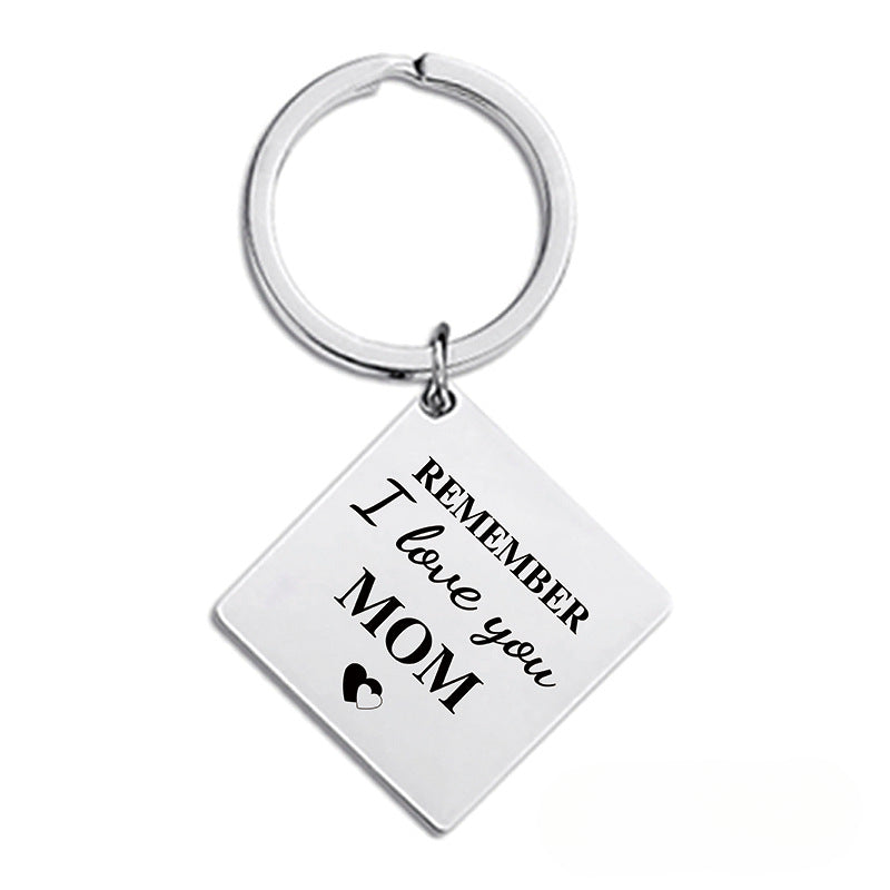 Wholesale Mother's Day Gift Metal Square Keychain ACC-KC-Ganggu008