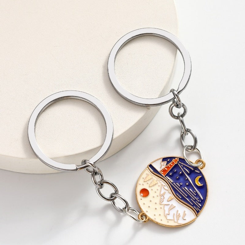 Wholesale Cute Night and Day Keychain ACC-KC-RongR085