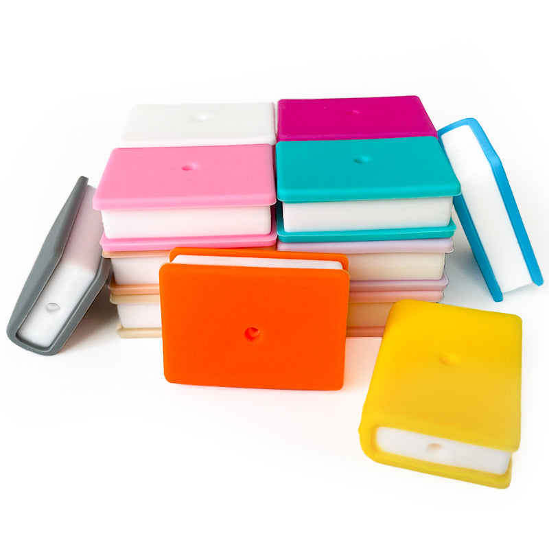 Wholesale 10PCS Color Book Silicone Focal beads