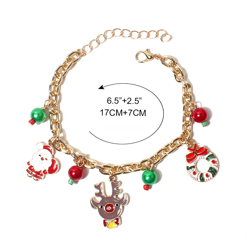 Wholesale Christmas Elk Socks Snowman Christmas Tree Bracelet ACC-BT-Tengc005