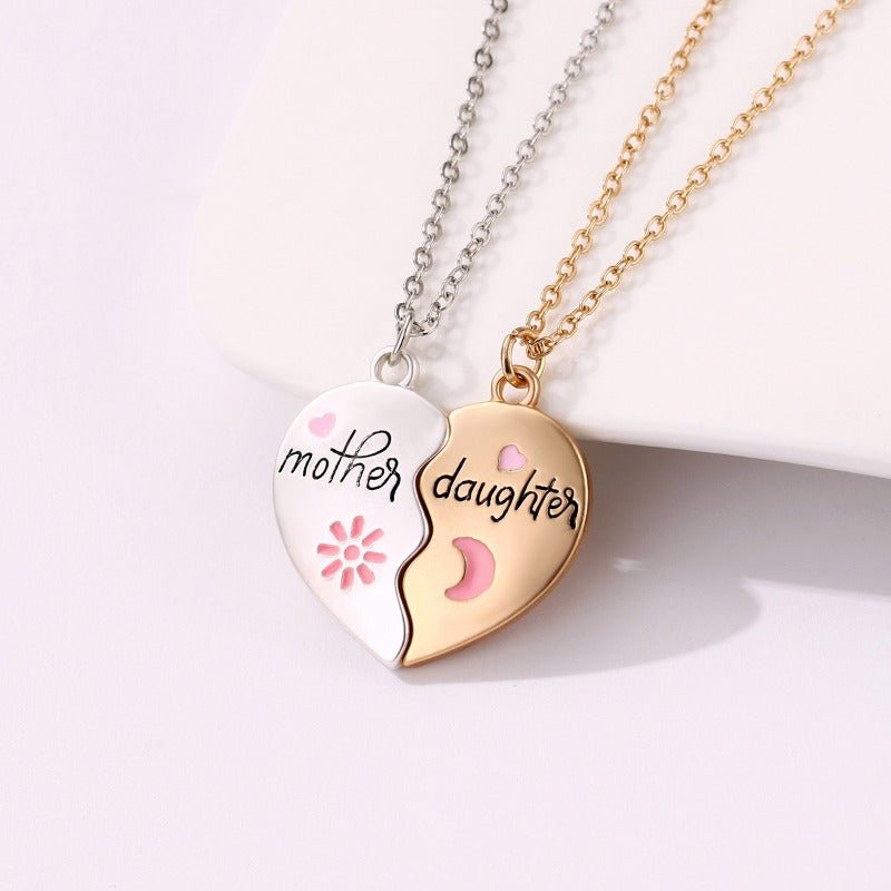 Wholesale Alloy Oil Drop Magnetic Pendant Mother's Day Necklace Set ACC-NE-Hanp004