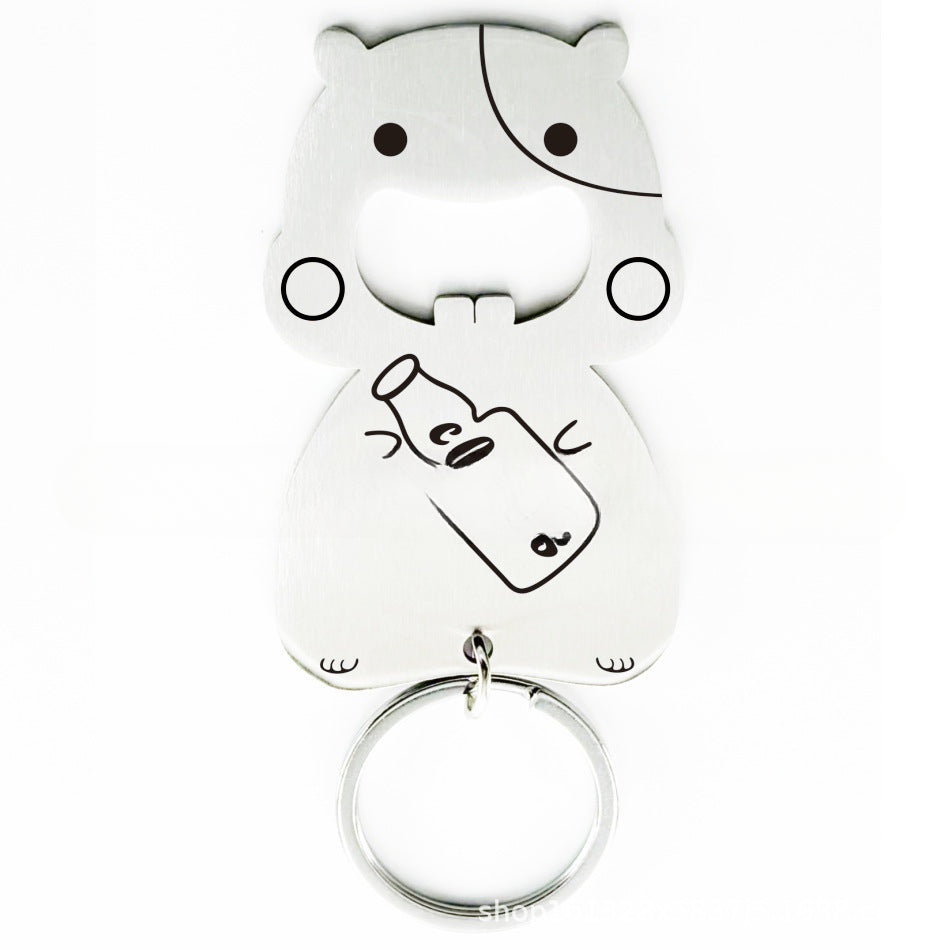 Wholesale Stainless Steel Cute Hamster Cartoon Animal Keychain ACC-KC-Chenz011