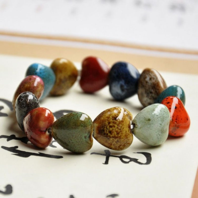 Wholesale Ceramic Glaze Porcelain Bead Bracelet ACC-BT-YXH006