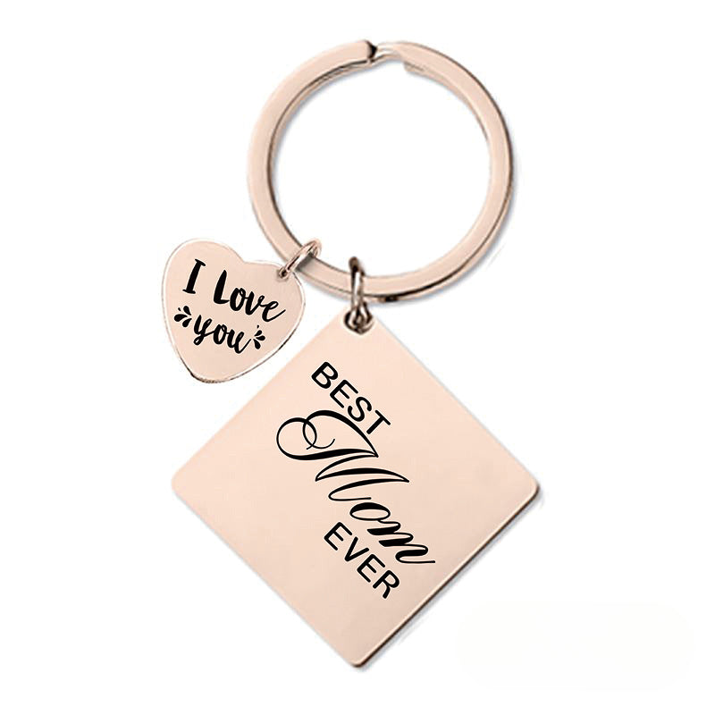 Wholesale Mother's Day Gift Metal Square Keychain ACC-KC-Ganggu006