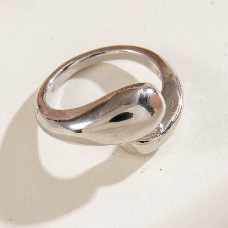 Wholesale Personalized Metal Smooth Curved Ring ACC-RS-YongGe014