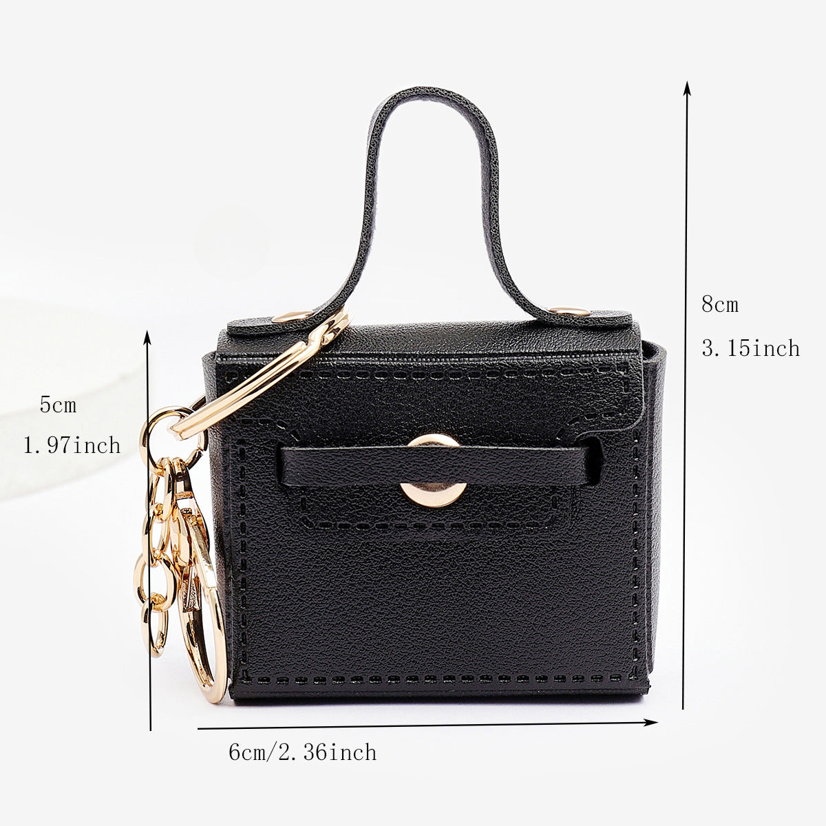 Wholesale Solid Color Small Square Bag Earphone Bag Keychain Pendants ACC-KC-XTZ013