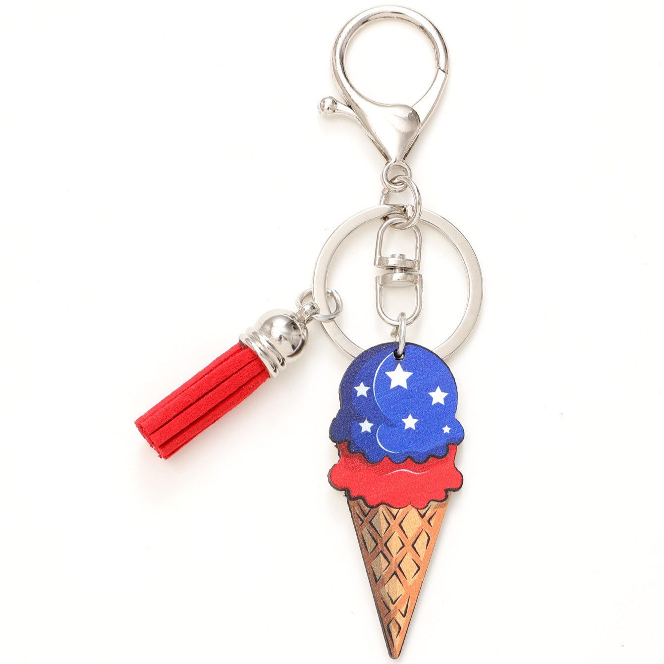 Wholesale Teacher's Day Pencil American Independence Day Ice Cream Wooden Keychain ACC-KC-YiTian001