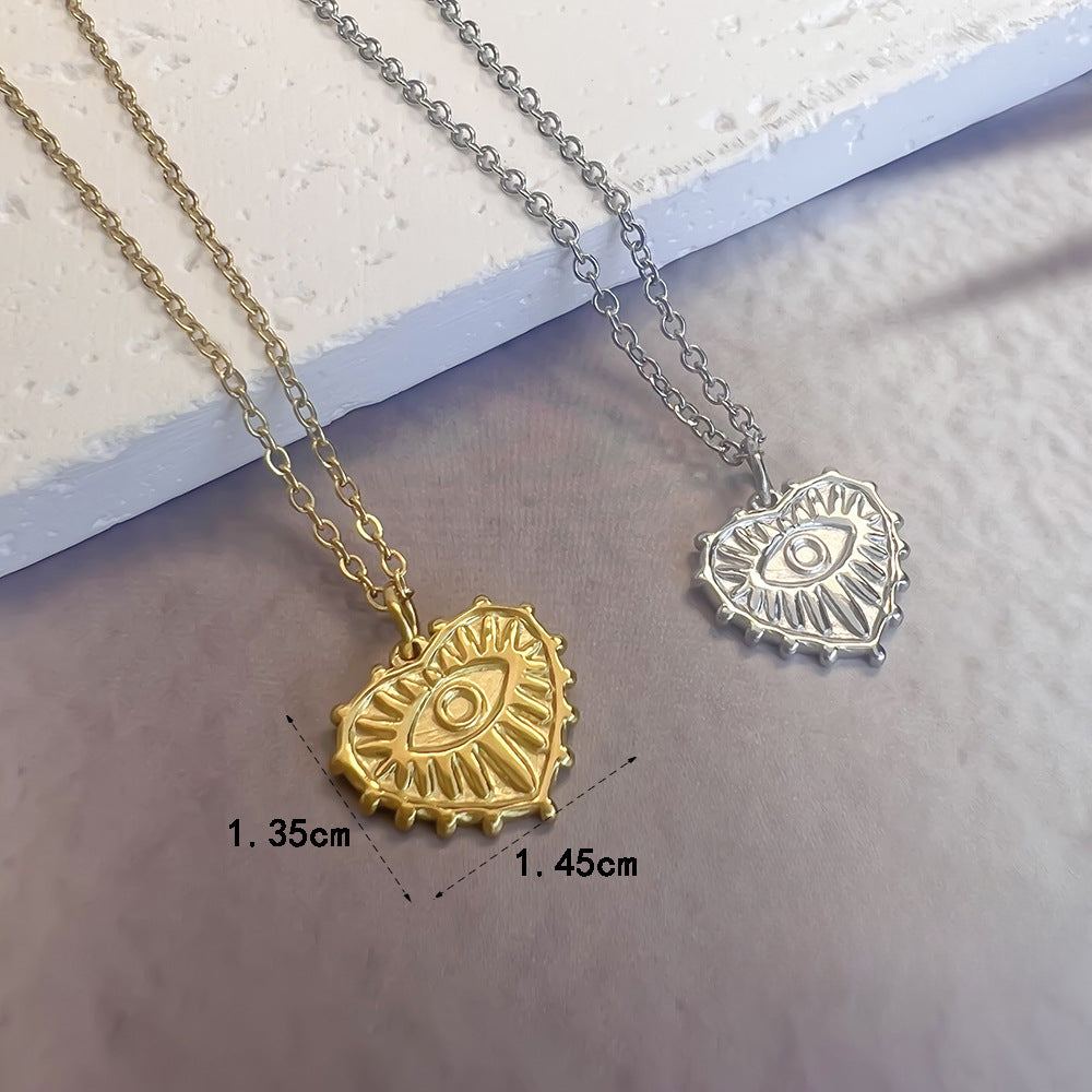 Wholesale Gold Evil Eye Necklace Stainless Steel Plated 18k Necklaces ACC-NE-Youbi005
