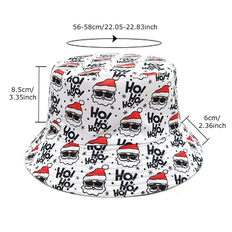 Wholesale Christmas Santa Claus Snowflake Bucket Hat ACC-HT-ShunMa020