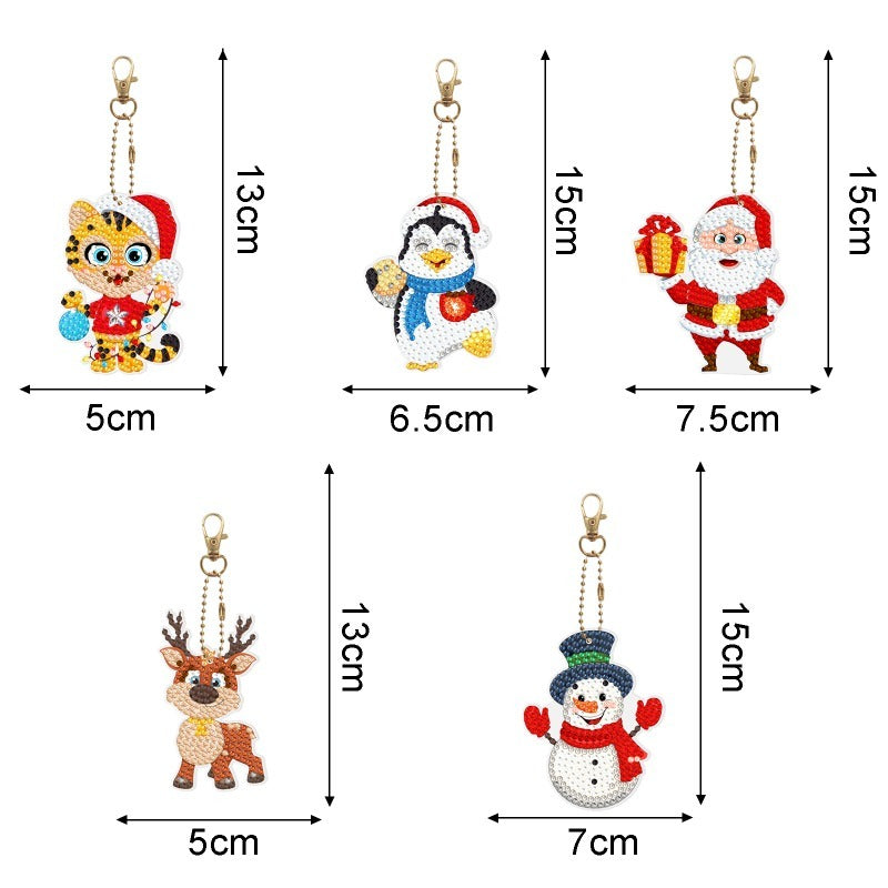 Wholesale Acrylic Cute Small Animal Dot Diamond Painting Custom Keychains ACC-KC-XingNa001