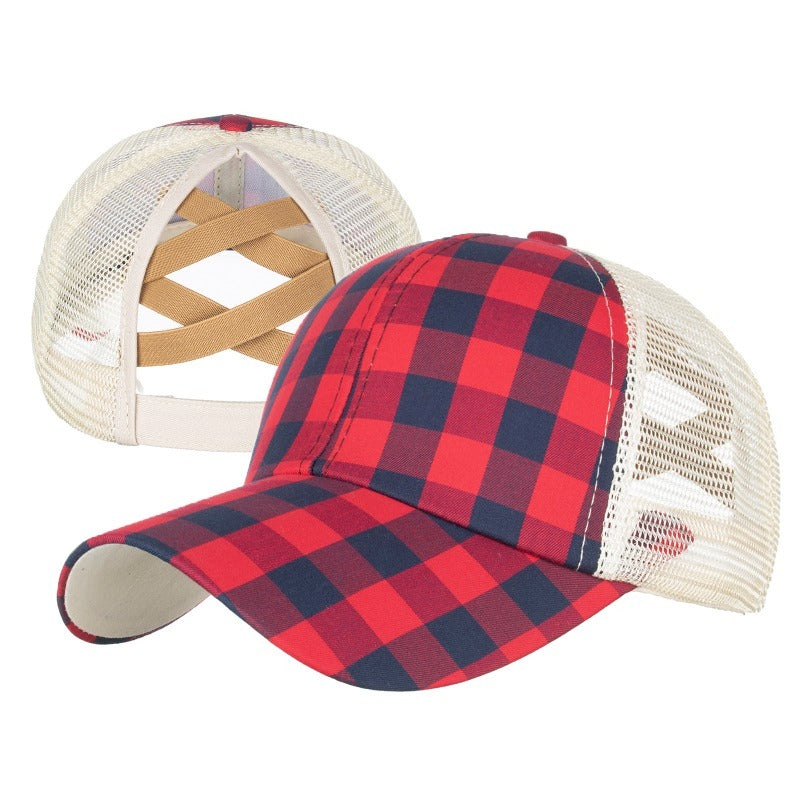 Wholesale Western Style Aztec Cow Print Leopard Mesh Cap Ponytail Cap Baseball Cap Hat ACC-HT-RongZhao005