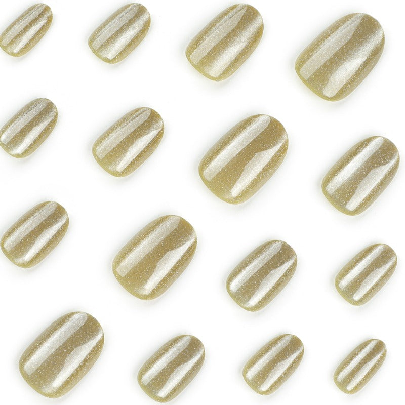 Wholesale 24 Pieces/box Yellow Cat Eye Nails Kits Nail Stickers ACC-NS-LeFan230