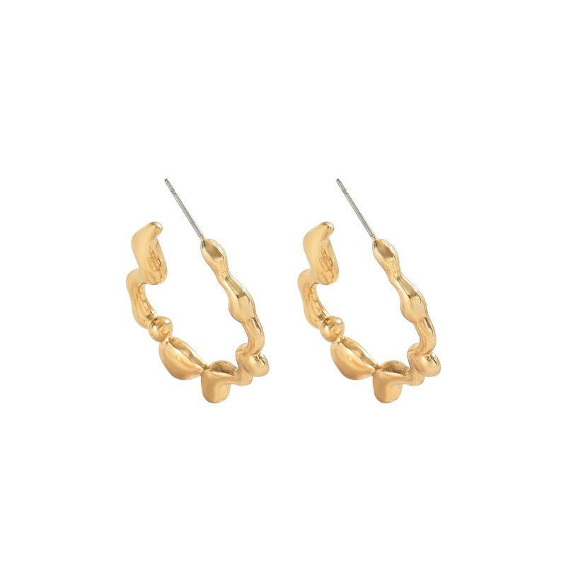 Wholesale Geometric All-match C-shaped Earrings ACC-ES-BaSha013