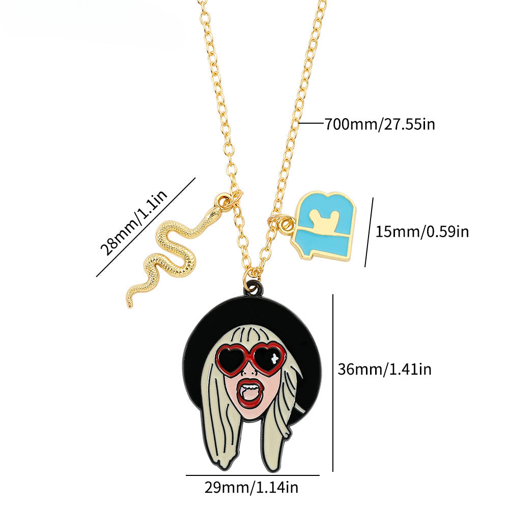 Wholesale Star Necklaces Metal Keychains ACC-NE-Zhuox003