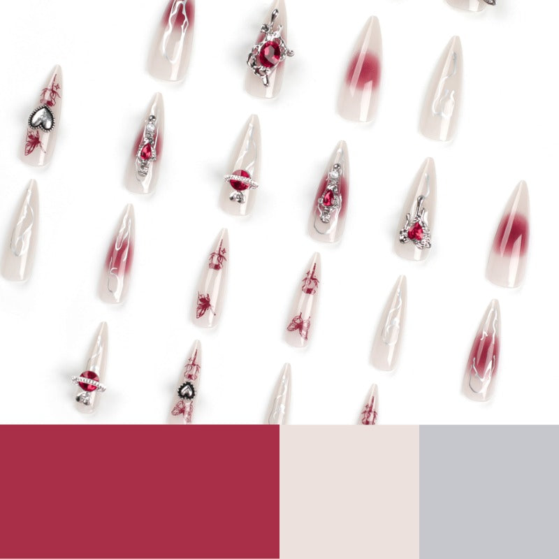 Wholesale 24 Pieces/box Press-on Nails Kits Nail Stickers ACC-NS-LeFan106