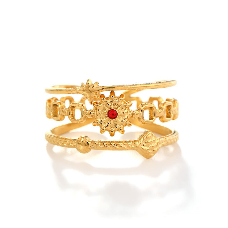 Wholesale Stainless Steel Micro Inlaid Zircon Loose Rings ACC-RS-TaiMei003