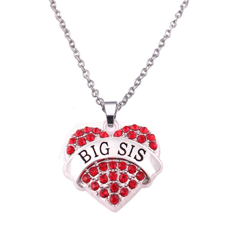 Wholesale Heart Shaped Letter Crystal Necklace ACC-NE-Houh001