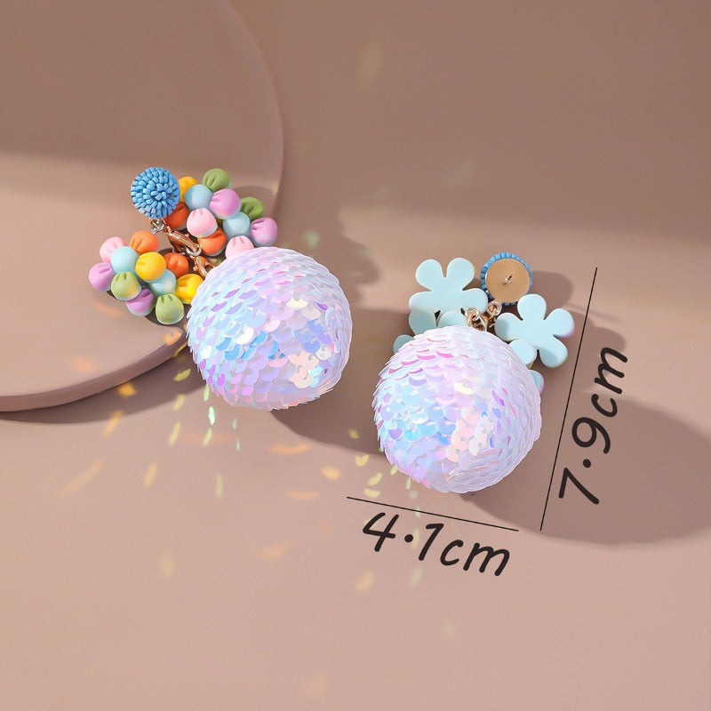 Wholesale Exaggerated Round Flower Earrings ACC-ES-GuTe001