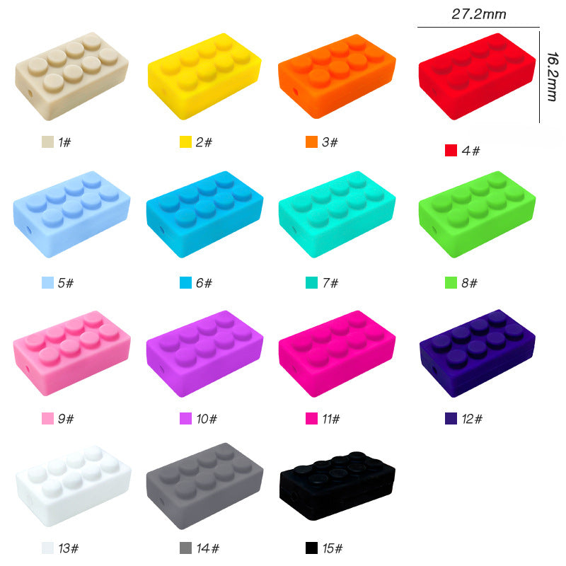 Wholesale 10pcs Focal Beads Building Blocks Silicone DIY For Beaded Pen