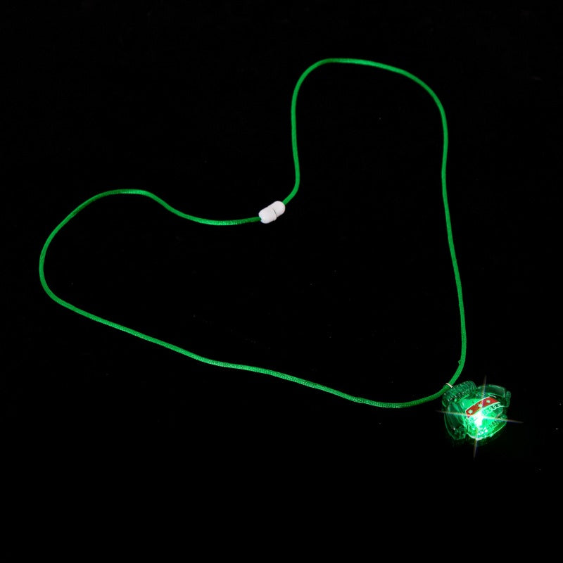 Wholesale 5pcs Christmas Green Sweater Luminous Necklaces  ACC-NE-ChuanSha003
