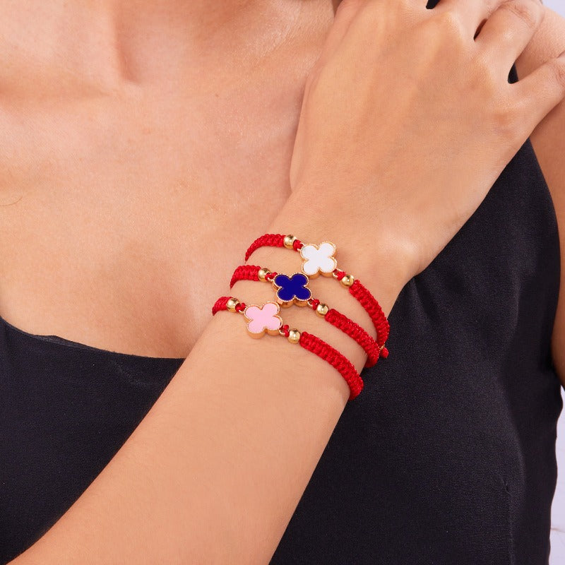 Wholesale Four Leaf Clover Braided Bracelet ACC-BT-YingHao010