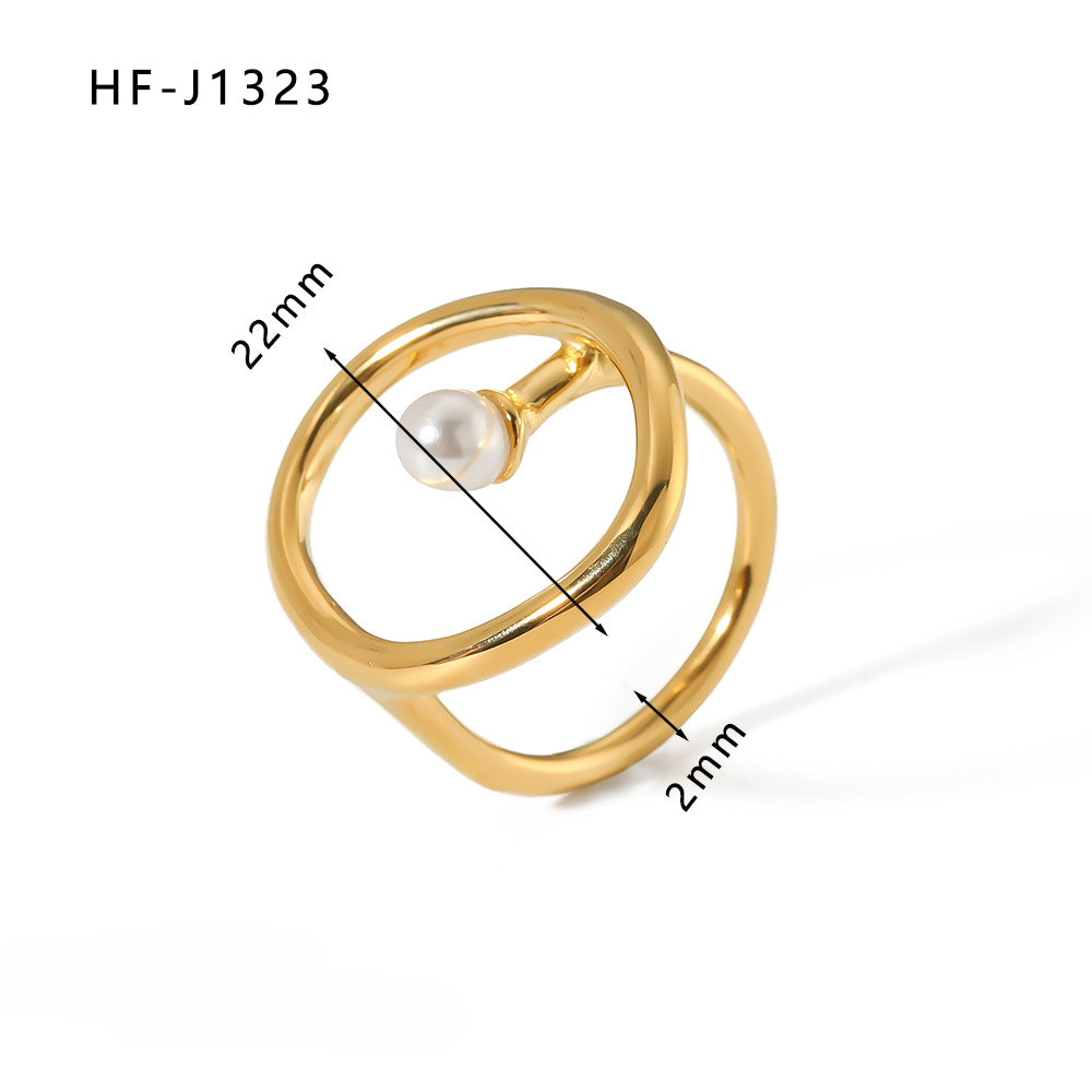 Wholesale Vintage Open Zircon Inlaid Stainless Steel Rings ACC-RS-XinY013