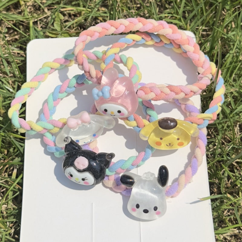 Wholesale 10pcs New Style Braided High Elastic Cute Cartoon Children's Hair Band ACCVIP-HS-Yimu001