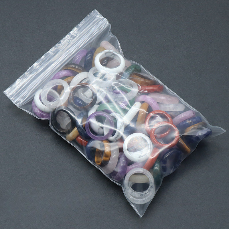 Wholesale 10pcs Natural Crystal Agate Stone Rings ACC-RS-KeSuo001