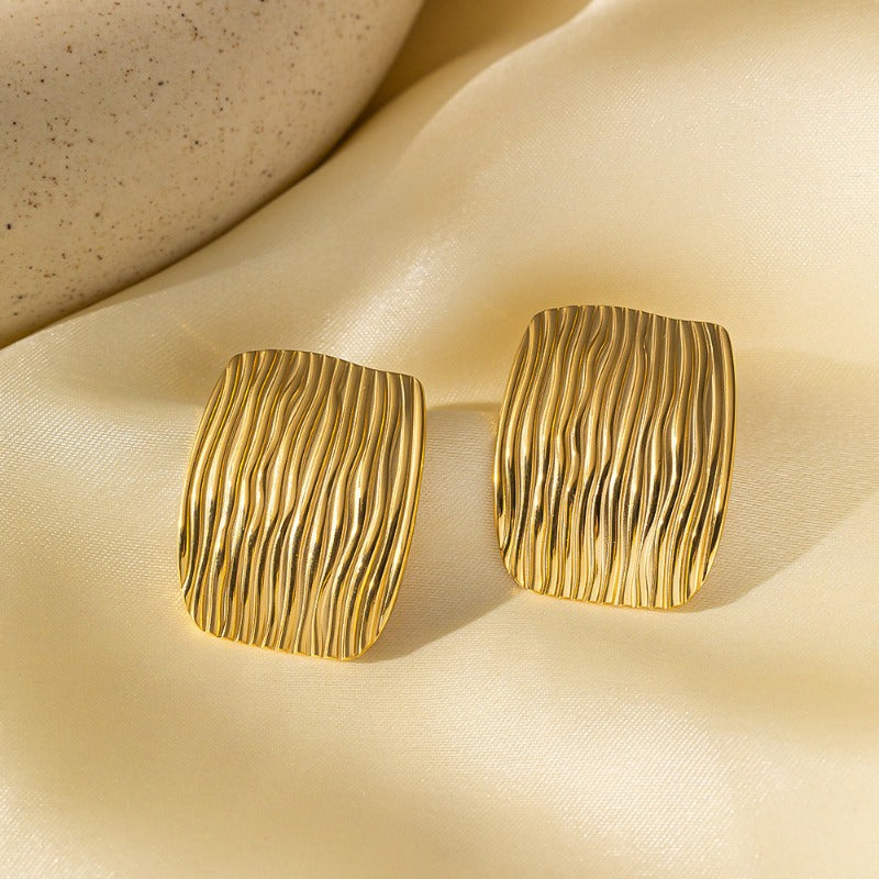 Wholesale 18K Gold Stainless Steel Earrings ACC-ES-QiYun005