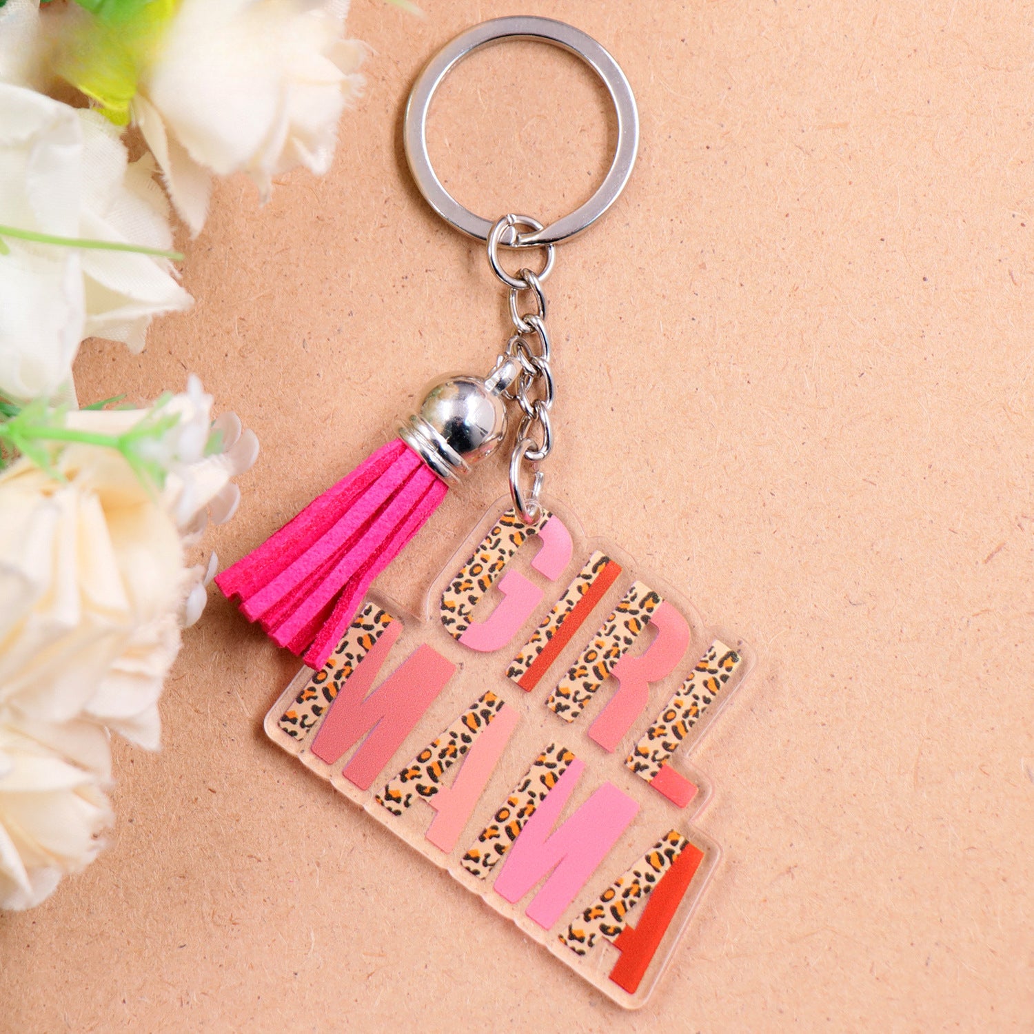 Wholesale Boy Mom Girl Mom Mother's Day Gift Acrylic Keychain ACC-KC-XiaoYan013