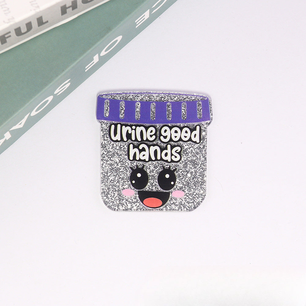 Wholesale 10pcs DIY Flatback Acrylic Flatback Badge Reels Retractable Keychain DIY Accessories ACC-FK-OuYe005