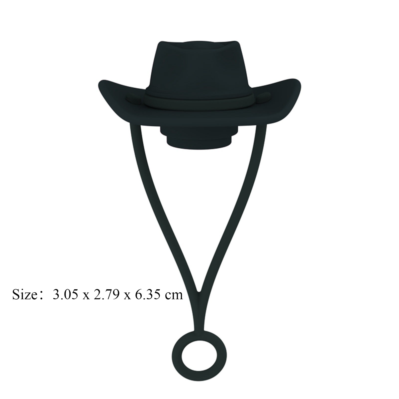 Wholesale 10pcs Western Style Cowboy Hat Silicone Straw Tube Cap 10mm Straw Decoration Straw Cover ACC-SCR-QiXiu001