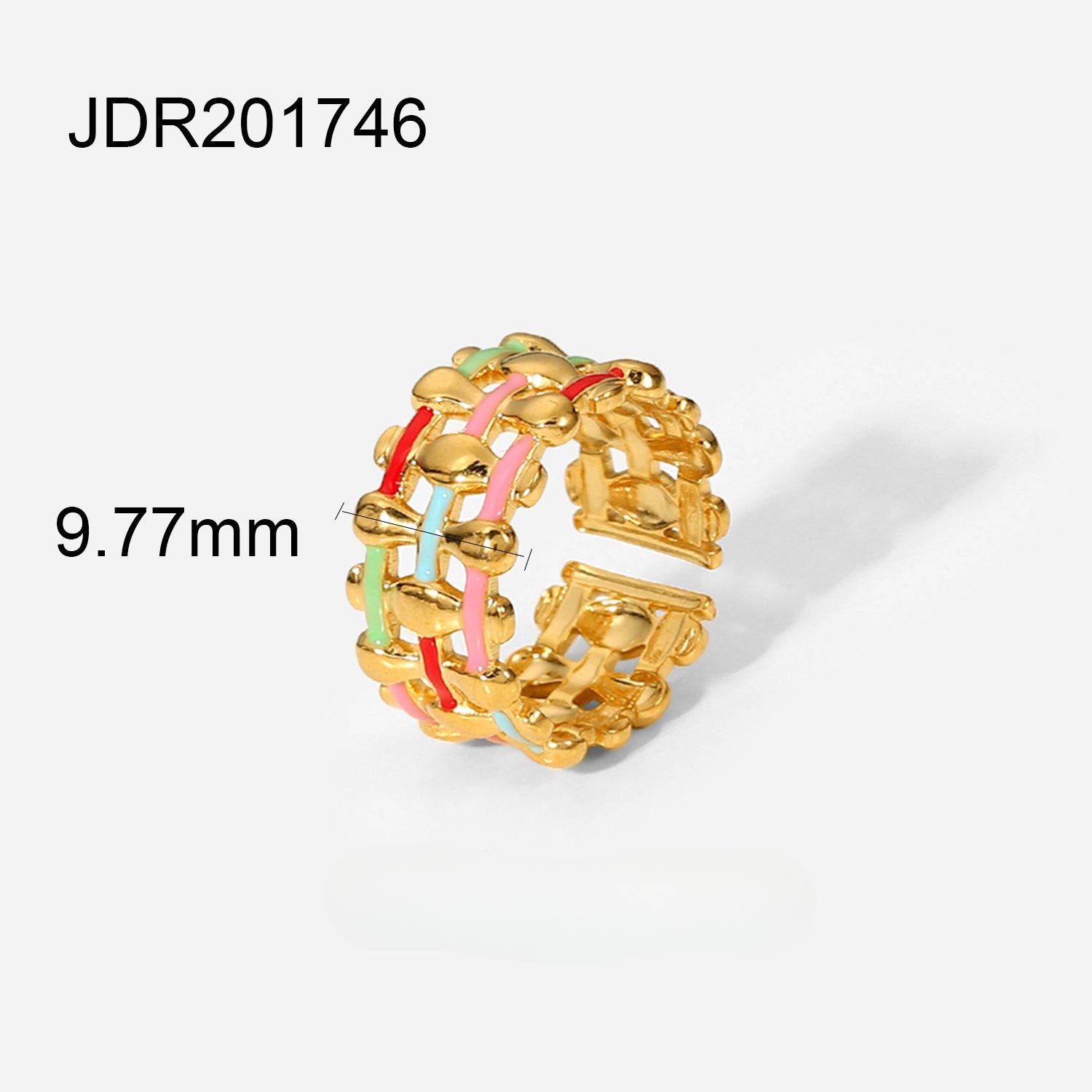 Wholesale Vintage Oil Drop 18k Stainless Steel Open Rings ACC-RS-WanX005