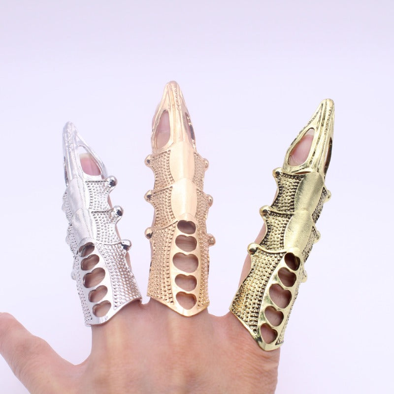 Wholesale Exaggerated Rings Punk Nails Multi-jointed Open Rings ACC-RS-LvPai001