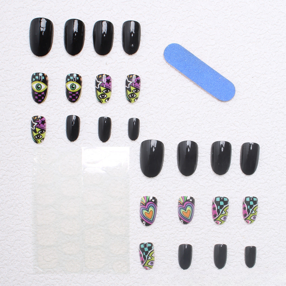Wholesale 24 Pieces/box Press-on Nails Kits Nail Stickers ACC-NS-XingNai019
