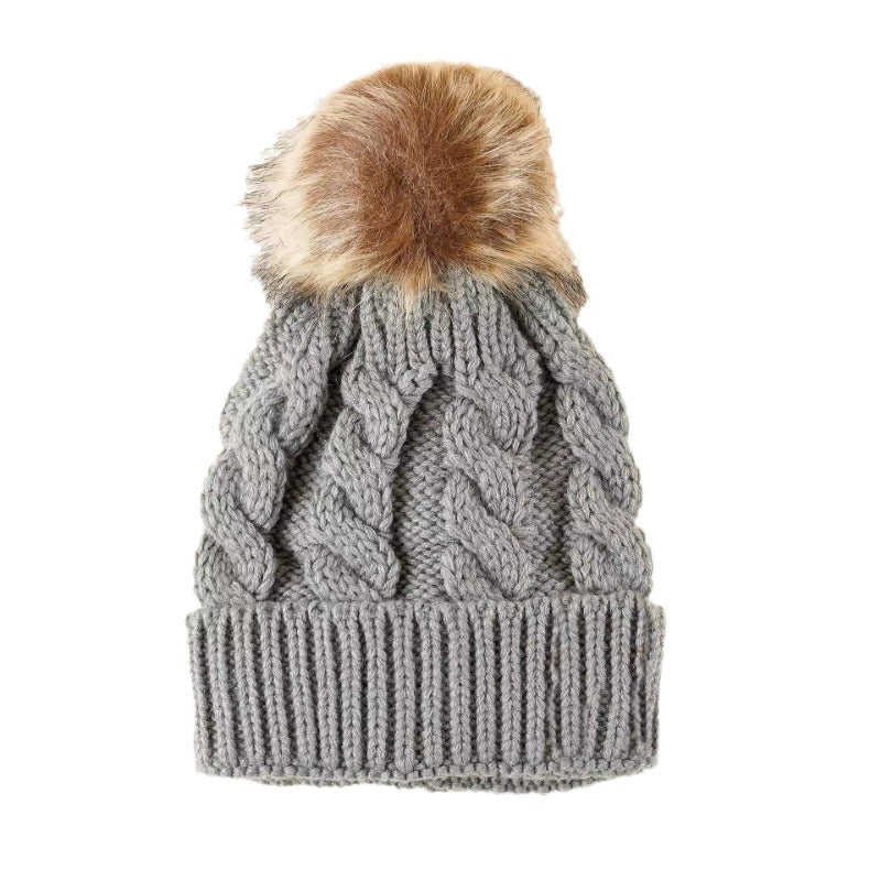 Wholesale Autumn Wool Ball Knitted Hat ACC-HT-Suli004