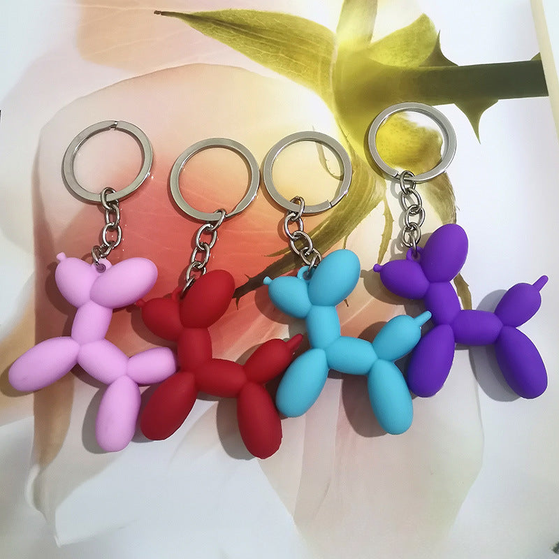 Wholesale Cute Three-dimensional Balloon Dog Keychain Cartoon Silicone Bag Ornaments ACC-KC-YCY003