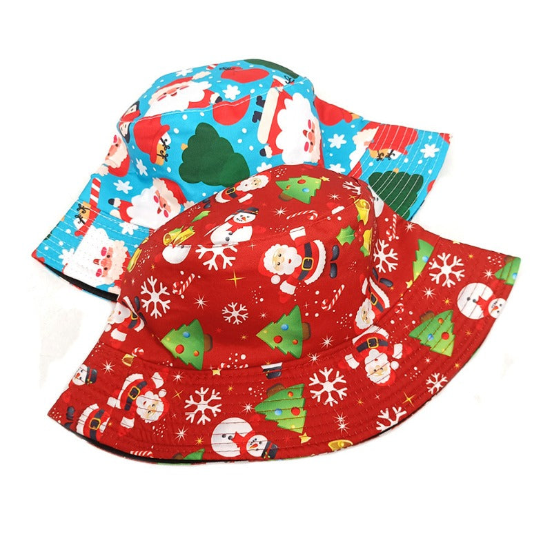 Wholesale Christmas Santa Claus Snowman Snowflake Bucket Hat ACC-HT-ShunMa011