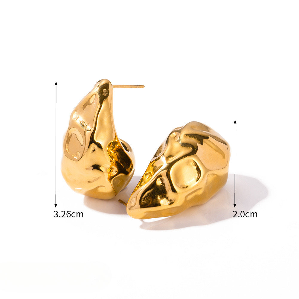 Wholesale 18K Gold Drop Titanium Steel Earrings ACC-ES-Yachan002