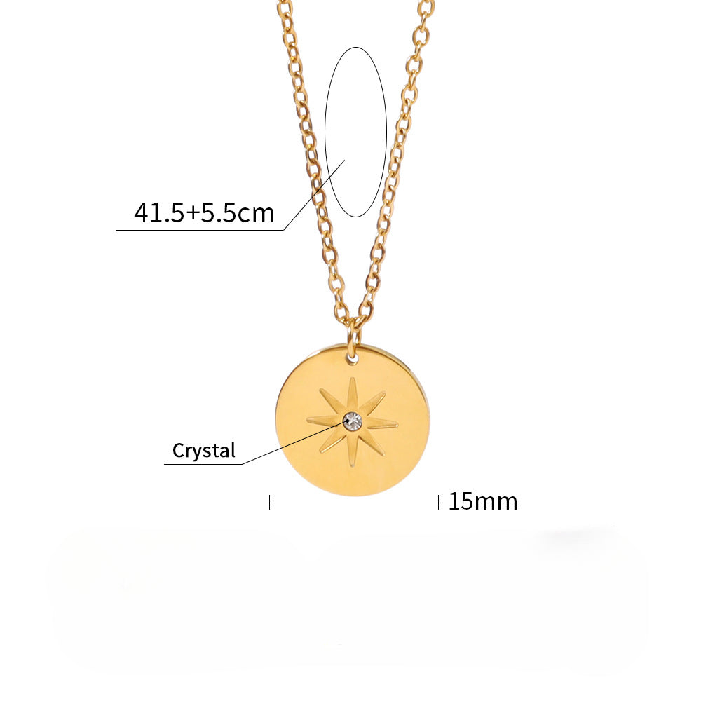Wholesale Sun Star Necklace Titanium Steel Necklace ACC-NE-Mingl002