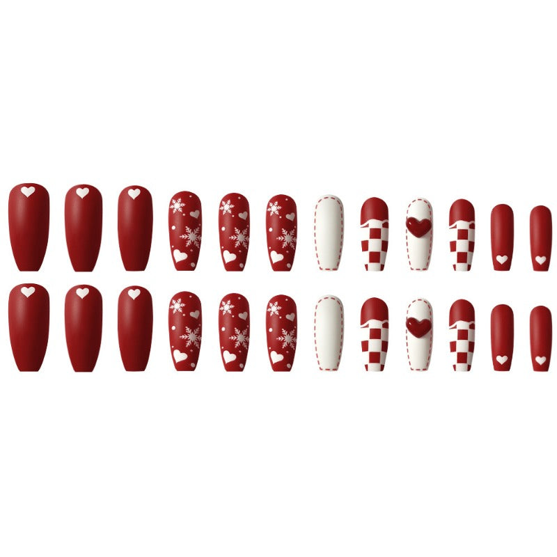 Wholesale 24 Pieces/box Snowflake Love Christmas Nails Kits Nail Stickers ACC-NS-QXJ031