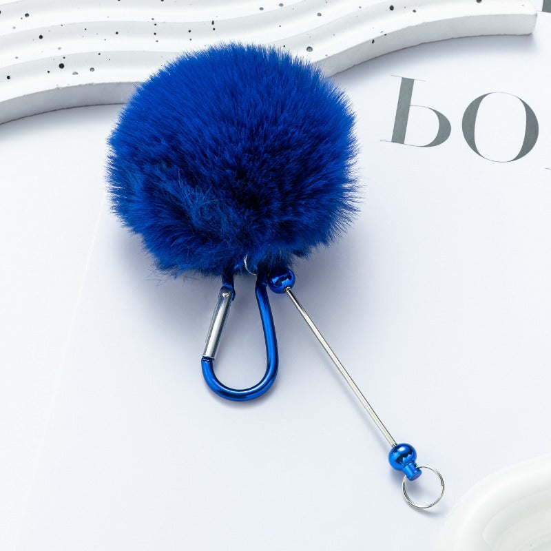 Wholesale DIY Beaded Pom Pom Keychain ACC-KC-HuaH015