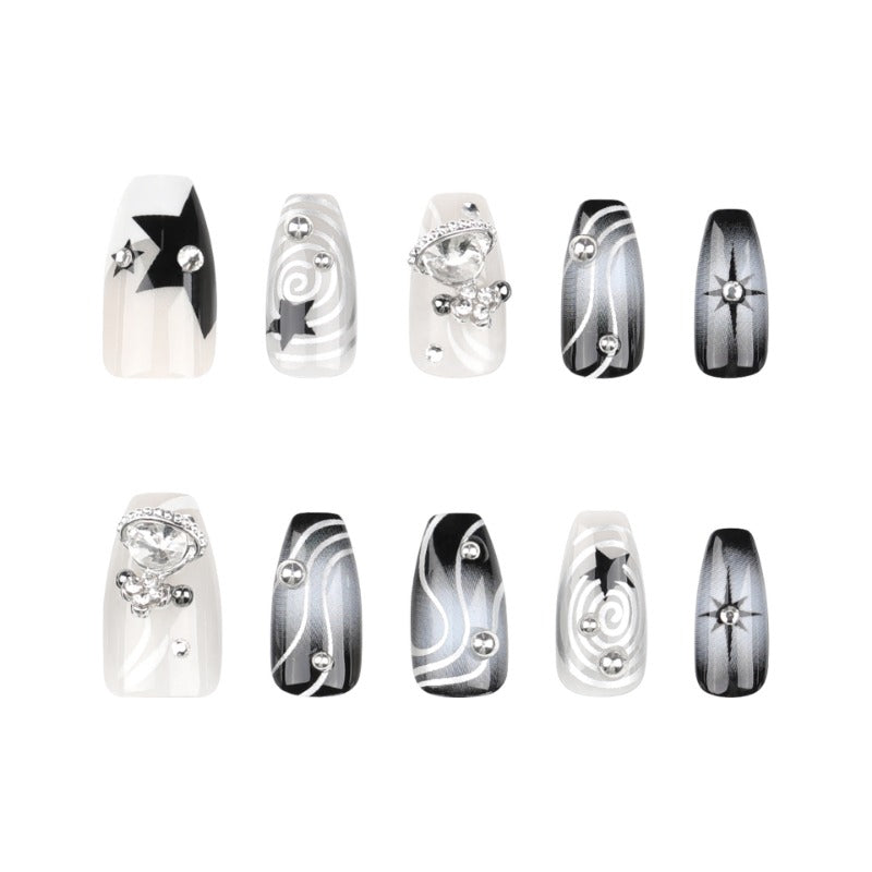 Wholesale 24 Pieces/box Flash Star Nails Kits Nail Stickers ACC-NS-LeFan252