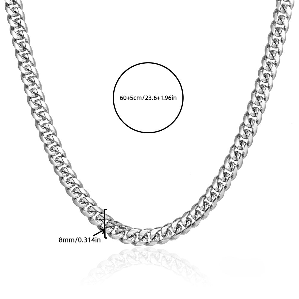 Wholesale Titanium Steel Chain Cuban Necklaces ACC-NE-Yixin001